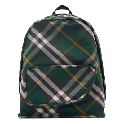 BURBERRY - Check Motif Nylon Backpack