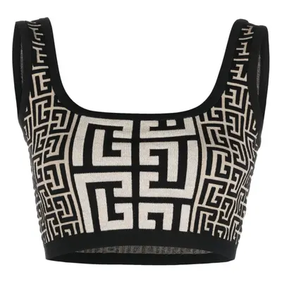 BALMAIN - Monogram Cropped Top