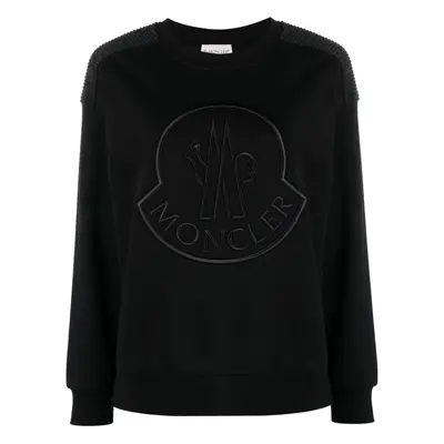 MONCLER - Logo Cotton Crewneck Sweatshirt