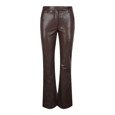 TRUE ROYAL - Faux Leather Flared Trousers