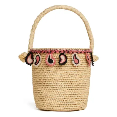 ALANUI - Paisley Raffia Bucket Bag