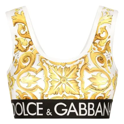 DOLCE & GABBANA - Maiolica Print Gym Bra