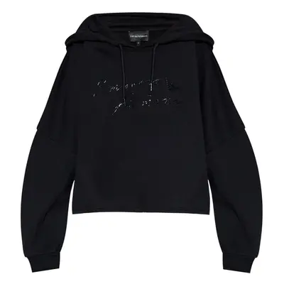 EMPORIO ARMANI - Logo Cotton Hoodie