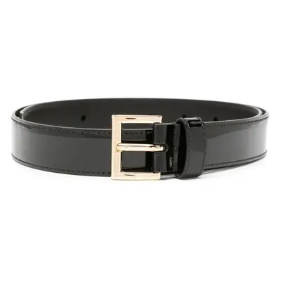 PRADA - Shiny Leather Logo Belt