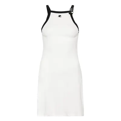 COURRÈGES - Buckle Contrast Short Dress