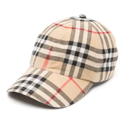 BURBERRY - Check Motif Baseball Cap