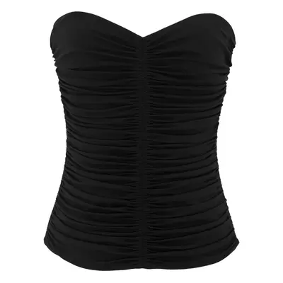 SAINT LAURENT - Strapless Draped Top