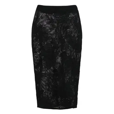 BLUMARINE - Embroidered Pencil Midi Skirt