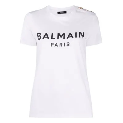 BALMAIN - Logo Organic Cotton T-shirt