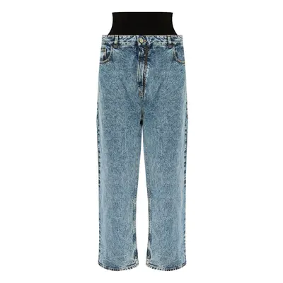 ALAÏA - Knitted Band Denim Jeans