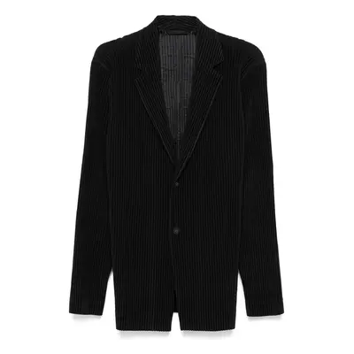 HOMME PLISSE' ISSEY MIYAKE - Pleated Single-breasted Jacket