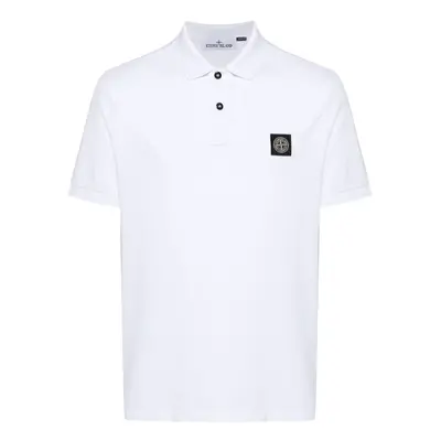 STONE ISLAND - Logo Cotton Polo Shirt