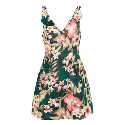 ZIMMERMANN - Floral Print Linen Mini Dress