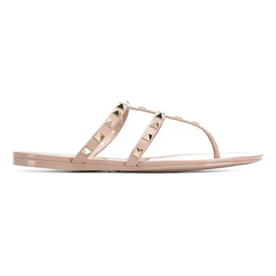 VALENTINO GARAVANI - Rockstud Rubber Thong Sandals