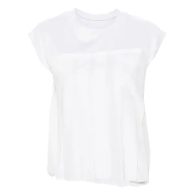 SACAI - Pleated Cotton T-shirt