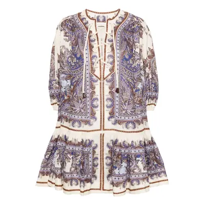 ZIMMERMANN - Paisley Print Linen Mini Dress