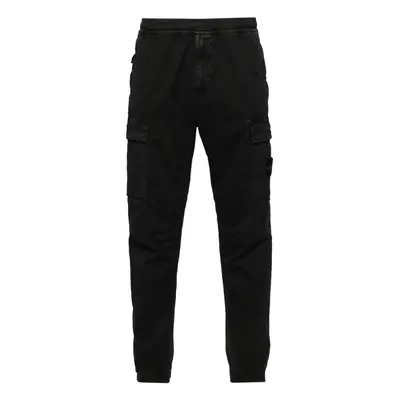 STONE ISLAND - Logo Cotton Cargo Trousers