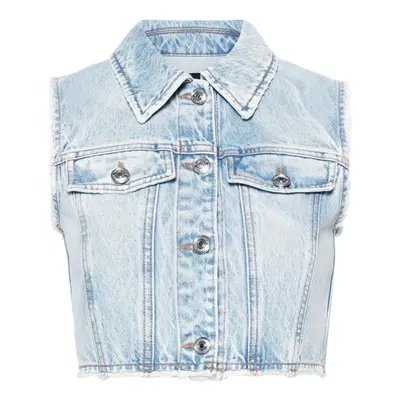 SPORTMAX - Denim Cotton Cropped Vest