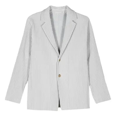 HOMME PLISSE' ISSEY MIYAKE - Pleated Single-breasted Jacket