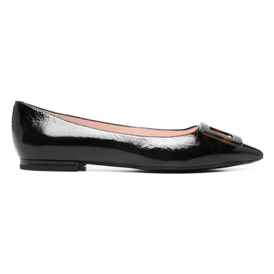 ROGER VIVIER - Gommettine Turtle Leather Ballet Flats