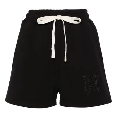 PALM ANGELS - Logo Cotton Shorts