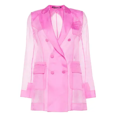 MAX MARA - Silk Double-breasted Blazer Jacket