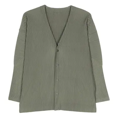 HOMME PLISSE' ISSEY MIYAKE - V-neck Pleated Cardigan