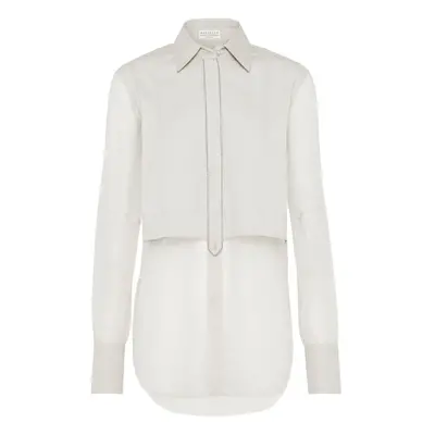 BRUNELLO CUCINELLI - Cotton And Silk Blend Shirt