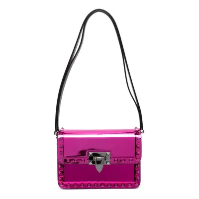 VALENTINO GARAVANI - Rockstud Patent Leather Shoulder Bag