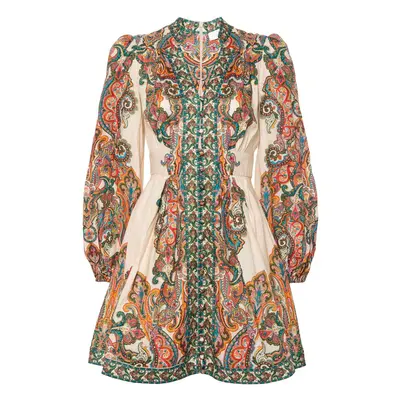 ZIMMERMANN - Paisley Print Linen Mini Dress