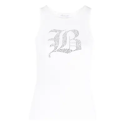 BLUMARINE - Logo Ribbed Cotton Tank Top