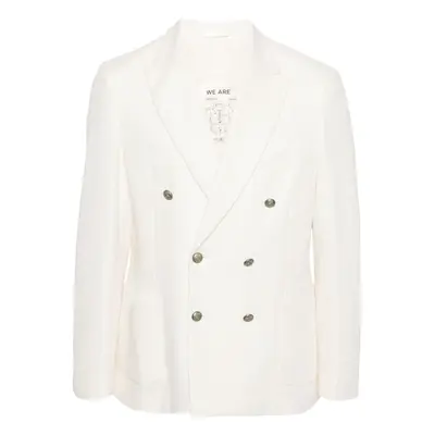 CIRCOLO - Linen And Cotton Blend Double-breasted Jacket