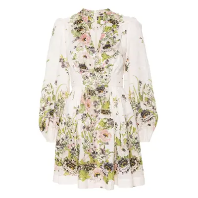 ZIMMERMANN - Floral Print Linen Mini Dress