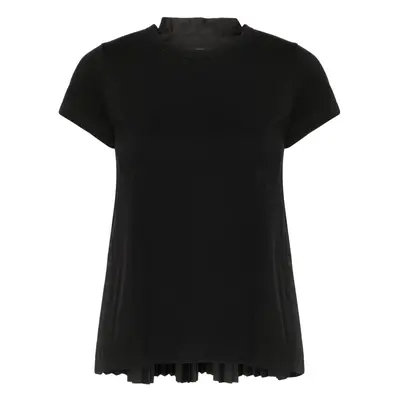 SACAI - Pleated Back Cotton T-shirt