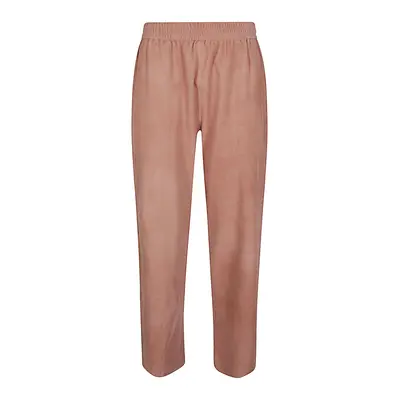 VIA MASINI - Suede Leather Trousers