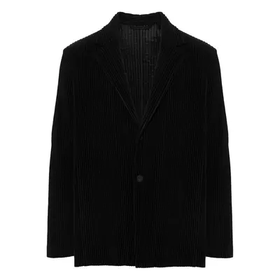 HOMME PLISSE' ISSEY MIYAKE - Pleated Single-breasted Jacket