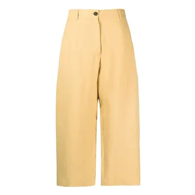 STUDIO NICHOLSON - Wide Leg Cropped Cotton Trousers