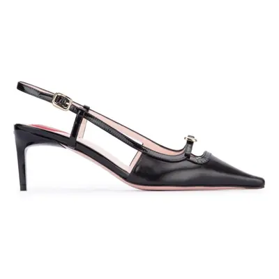 ROGER VIVIER - Mini Buckle Leather Slingback Pumps