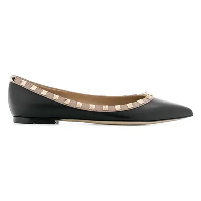 VALENTINO GARAVANI - Rockstud Leather Ballet Flats