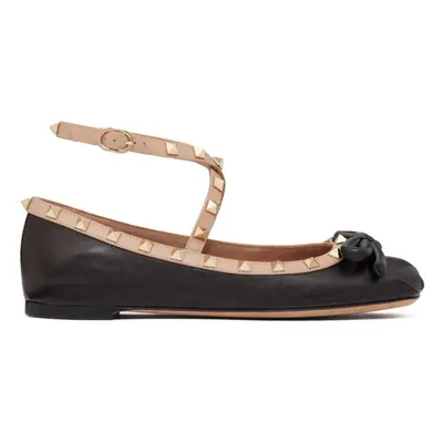 VALENTINO GARAVANI - Rockstud Leather Ballet Flats