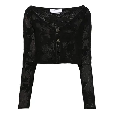 BLUMARINE - Embroidered Cropped Cardigan