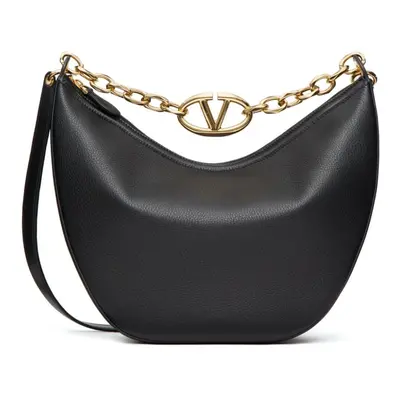 VALENTINO GARAVANI - Vlogo Moon Medium Leather Hobo Bag