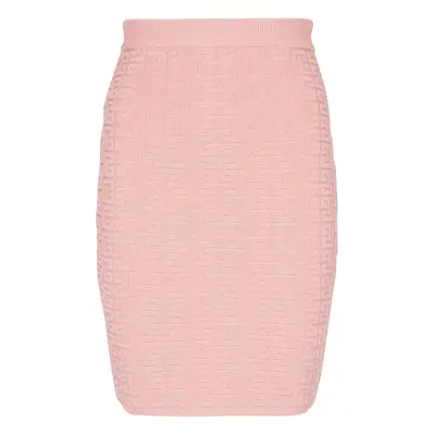 BALMAIN - Monogram Glitter Midi Skirt