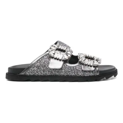 ROGER VIVIER - Slidy Viv Strass Sandals