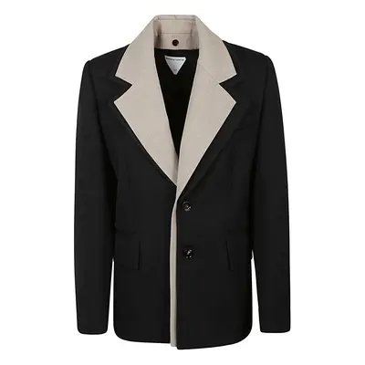 BOTTEGA VENETA - Contrasting Collar Wool Jacket