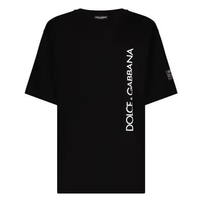 DOLCE & GABBANA - Cotton T-shirt With Vertical Logo