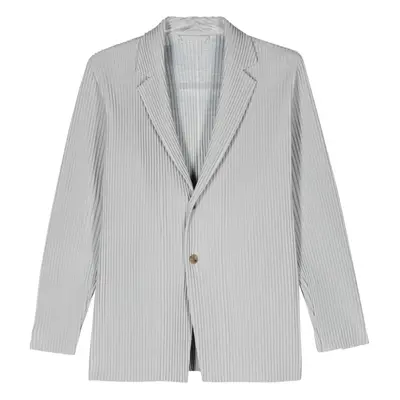 HOMME PLISSE' ISSEY MIYAKE - Pleated Single-breasted Jacket