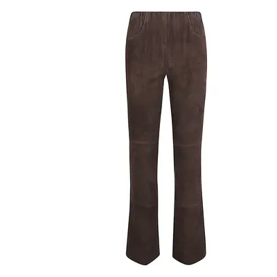 VIA MASINI - Suede Leather Trousers