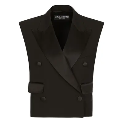 DOLCE & GABBANA - Wool And Silk Blend Double-breasted Vest