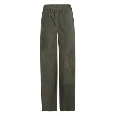 VIA MASINI - Suede Leather Trousers